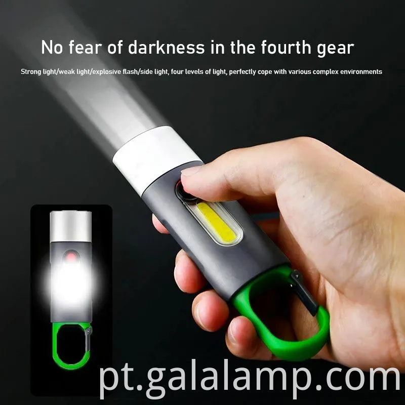 Lanterna recarregável tipo C Tipo C com holofotes brancos brilhantes